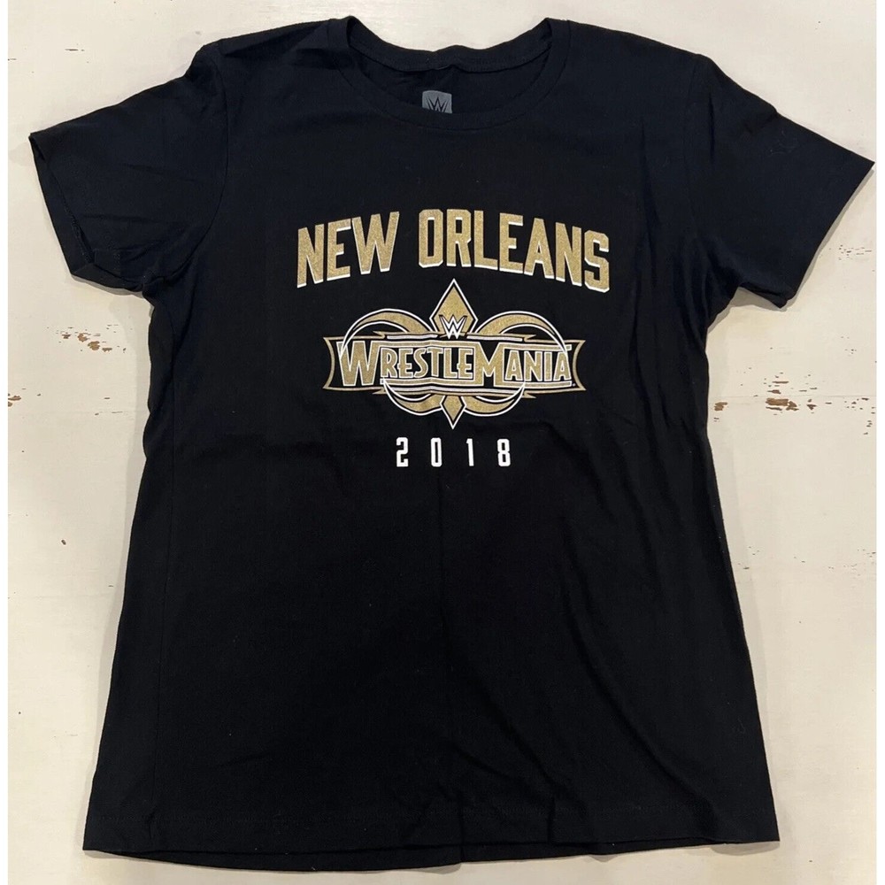 WWE WrestleMania 34 Short Sleeve  Graphic T-Shirt Size XL Black 2018 New Orleans